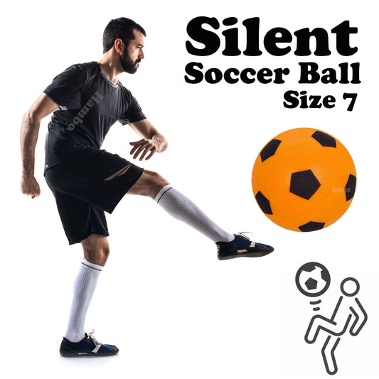 Silent Soccer Ball Men Size 9.25inch Indoor Practice Airless Foam Football Mute Bouncing Ball Silent Basketball Ball Silent Ball