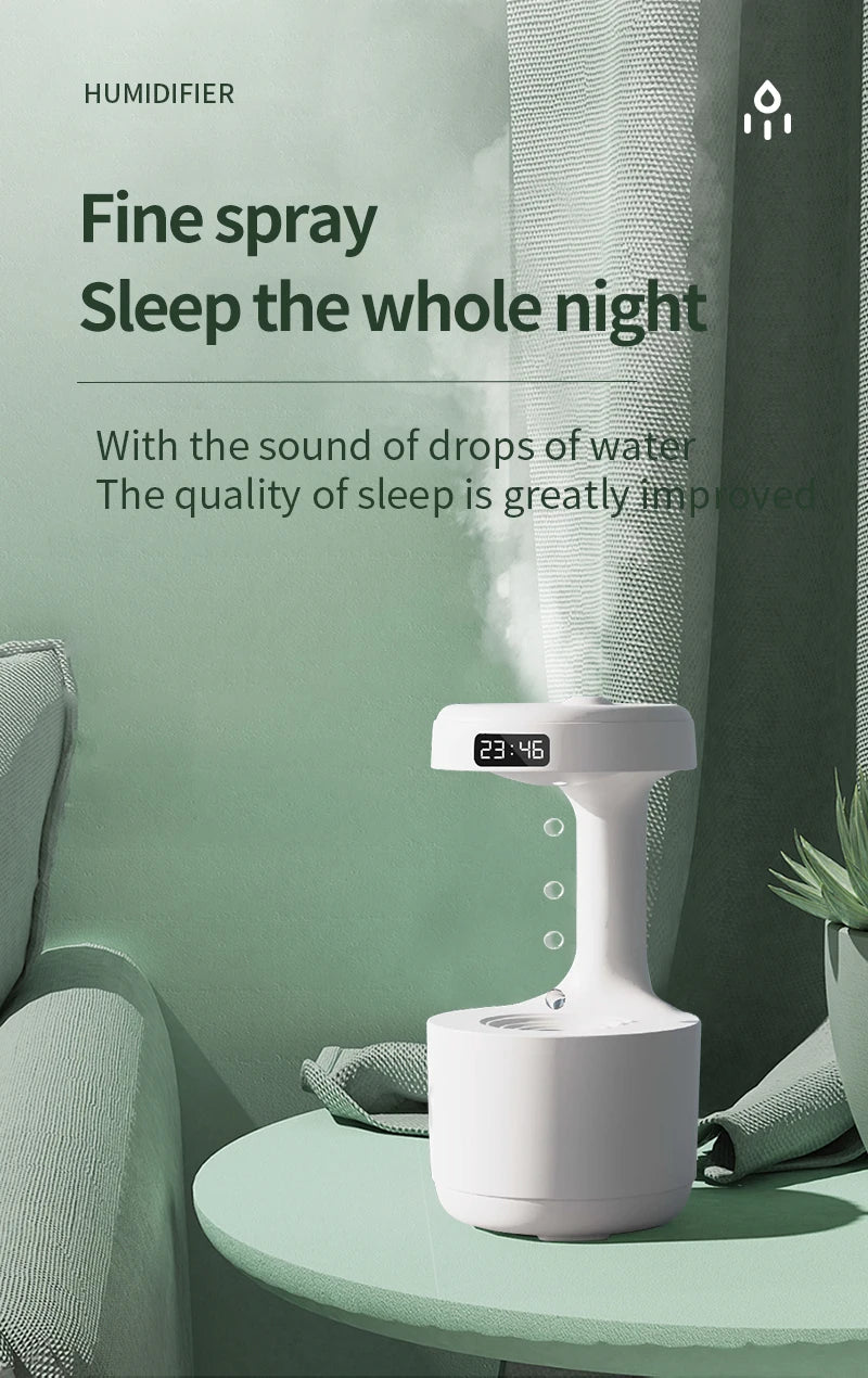 New Anti-Gravity Humidifier Desktop Mute Large Capacity Small Household Air Humidifier Bedroom Air Purification Fog