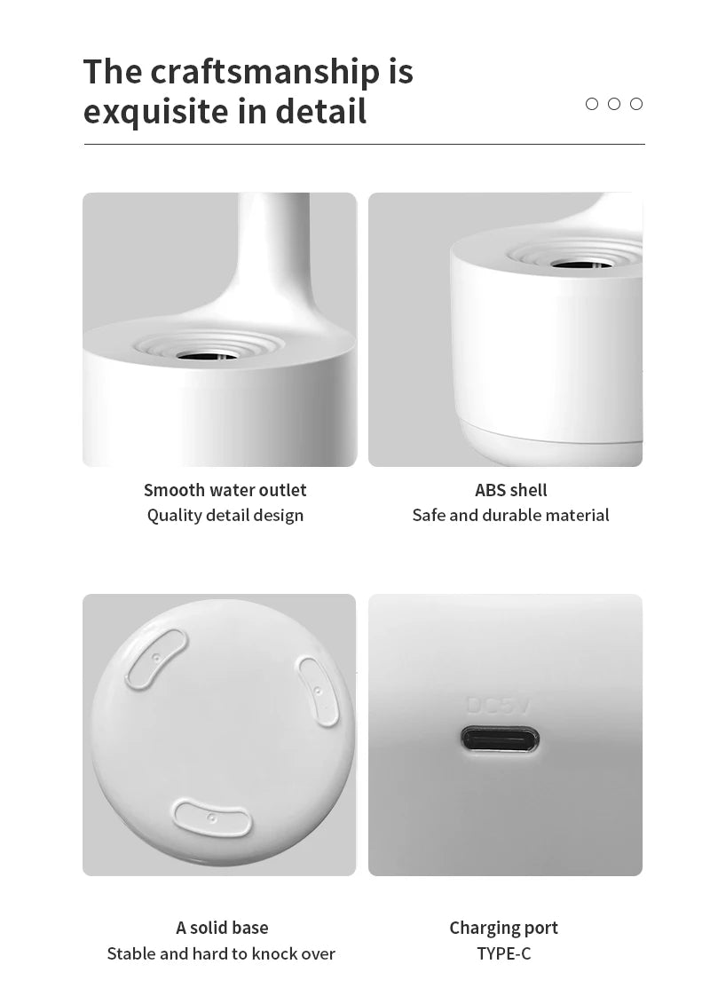 New Anti-Gravity Humidifier Desktop Mute Large Capacity Small Household Air Humidifier Bedroom Air Purification Fog